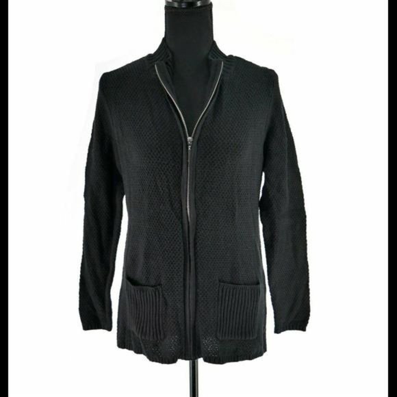 Karen Scott zipper sweater size P/M - Picture 1 of 6